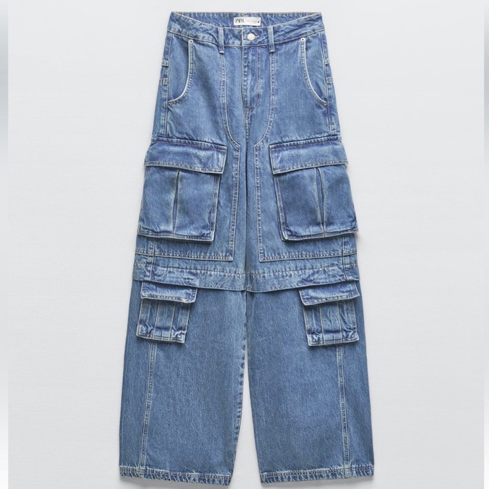 High waisted ZW cargo pants Zara size 6
